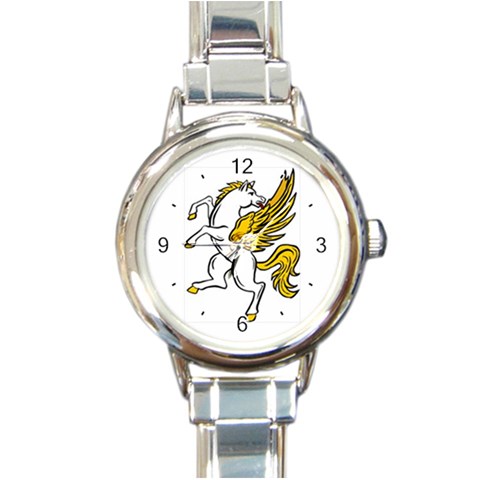 Pegasus Round Italian Charm Watch from ArtsNow.com Front