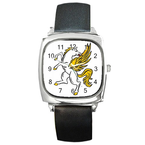 Pegasus Square Metal Watch from ArtsNow.com Front