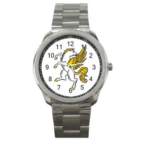 Pegasus Sport Metal Watch from ArtsNow.com Front