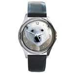 Fabulous Polar Bear Round Metal Watch