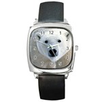 Fabulous Polar Bear Square Metal Watch