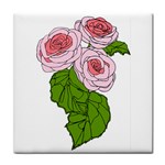 Pink Roses Tile Coaster