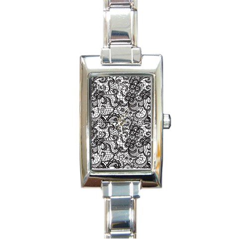 Encaje Rectangle Italian Charm Watch from ArtsNow.com Front