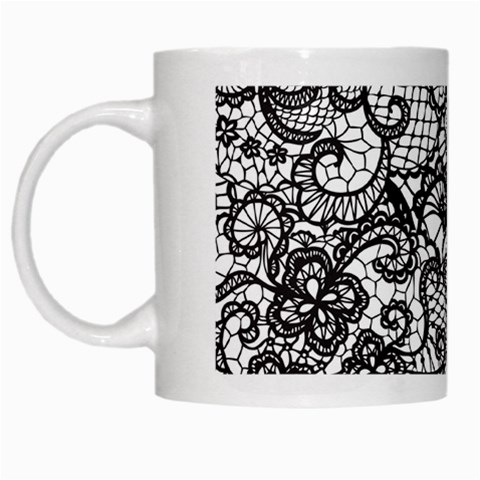 Encaje White Mugs from ArtsNow.com Left