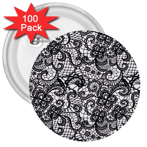 Encaje 3  Buttons (100 pack)  from ArtsNow.com Front
