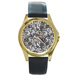 Encaje Round Gold Metal Watch