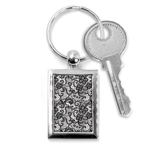 Encaje Key Chain (Rectangle) from ArtsNow.com Front