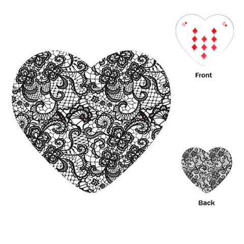 Encaje Playing Cards Single Design (Heart) from ArtsNow.com Front