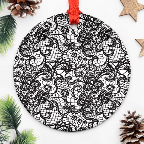 Encaje Round Ornament (Two Sides) from ArtsNow.com Front