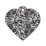 Encaje Dog Tag Heart (One Side)