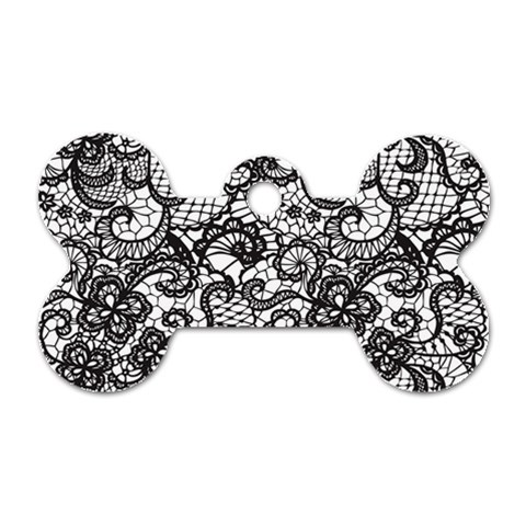 Encaje Dog Tag Bone (One Side) from ArtsNow.com Front