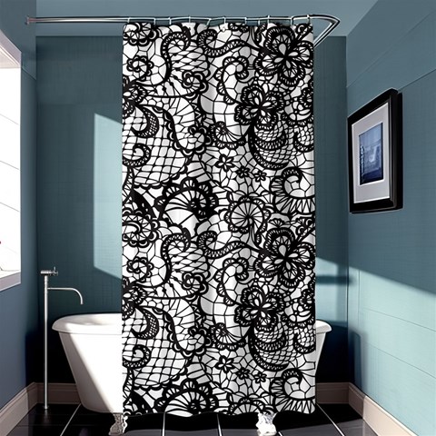 Encaje Shower Curtain 36  x 72  (Stall)  from ArtsNow.com Curtain(36 X72 ) - 33.26 x66.24  Curtain(36 X72 )