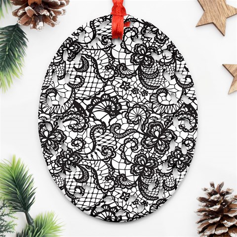 Encaje Oval Filigree Ornament (Two Sides) from ArtsNow.com Front