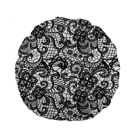Encaje Standard 15  Premium Round Cushions from ArtsNow.com Front
