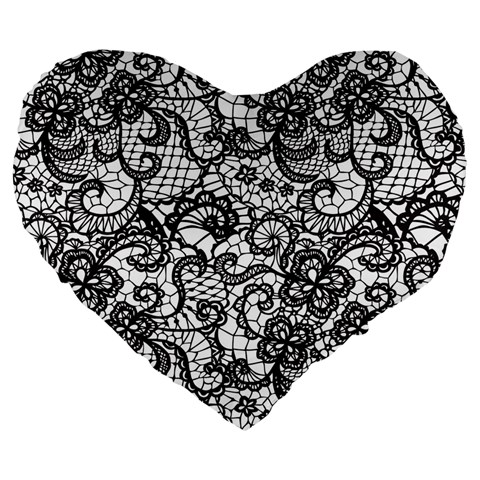 Encaje Large 19  Premium Heart Shape Cushions from ArtsNow.com Front