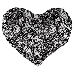 Encaje Large 19  Premium Heart Shape Cushions from ArtsNow.com Front