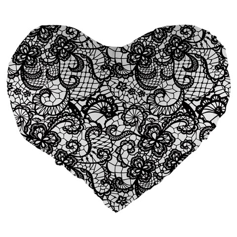 Encaje Large 19  Premium Heart Shape Cushions from ArtsNow.com Back
