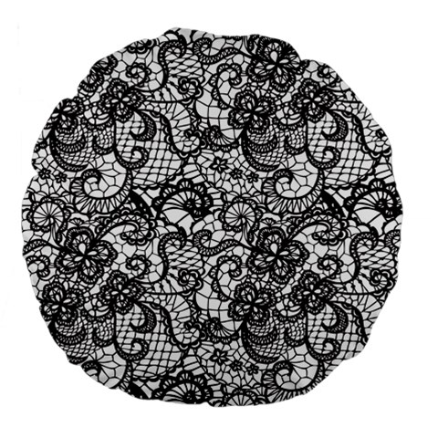 Encaje Large 18  Premium Flano Round Cushions from ArtsNow.com Front