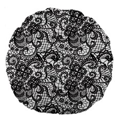 Encaje Large 18  Premium Flano Round Cushions from ArtsNow.com Front