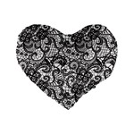 Encaje Standard 16  Premium Flano Heart Shape Cushions