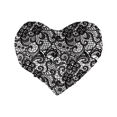 Encaje Standard 16  Premium Flano Heart Shape Cushions from ArtsNow.com Back
