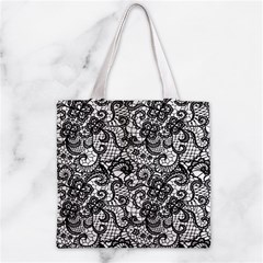 Encaje Zipper Grocery Tote Bag from ArtsNow.com Back