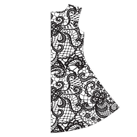 Encaje Short Sleeve V Back Right