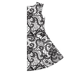 Encaje Short Sleeve V Back Right