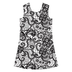 Encaje Kids  Short Sleeve Velvet Dress from ArtsNow.com Front