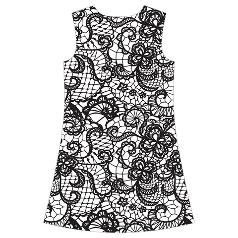 Encaje Kids  Short Sleeve Velvet Dress from ArtsNow.com Back