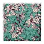 Vintage Floral Pattern Tile Coaster