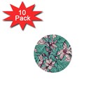 Vintage Floral Pattern 1  Mini Buttons (10 pack) 
