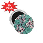 Vintage Floral Pattern 1.75  Magnets (10 pack) 