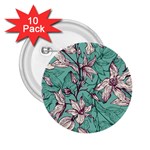 Vintage Floral Pattern 2.25  Buttons (10 pack) 