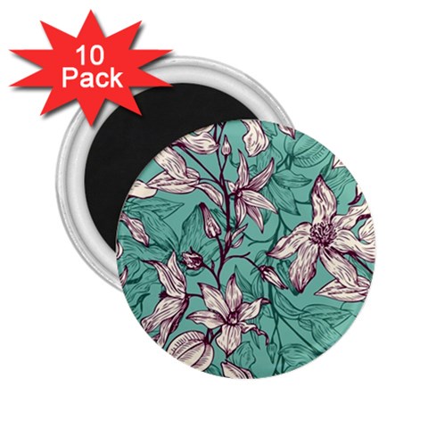 Vintage Floral Pattern 2.25  Magnets (10 pack)  from ArtsNow.com Front