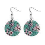 Vintage Floral Pattern Mini Button Earrings