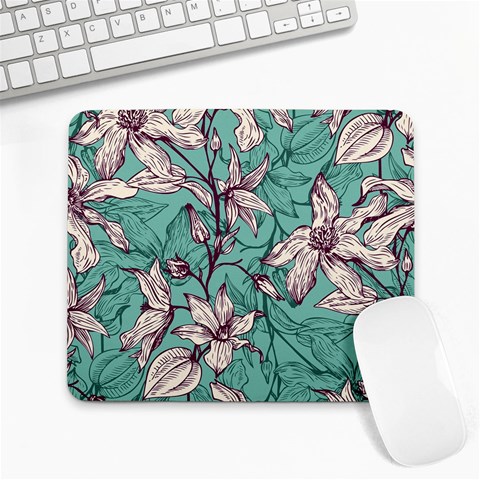 Vintage Floral Pattern Large Mousepads from ArtsNow.com Front