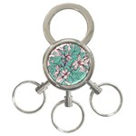 Vintage Floral Pattern 3-Ring Key Chain