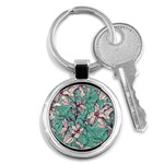 Vintage Floral Pattern Key Chain (Round)
