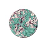 Vintage Floral Pattern Magnet 3  (Round)