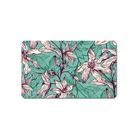 Vintage Floral Pattern Magnet (Name Card) from ArtsNow.com Front