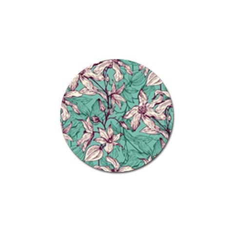 Vintage Floral Pattern Golf Ball Marker (4 pack) from ArtsNow.com Front