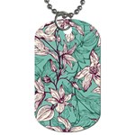 Vintage Floral Pattern Dog Tag (Two Sides)