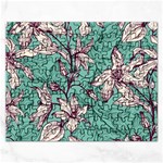 Vintage Floral Pattern Rectangular Jigsaw Puzzl