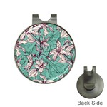Vintage Floral Pattern Hat Clips with Golf Markers
