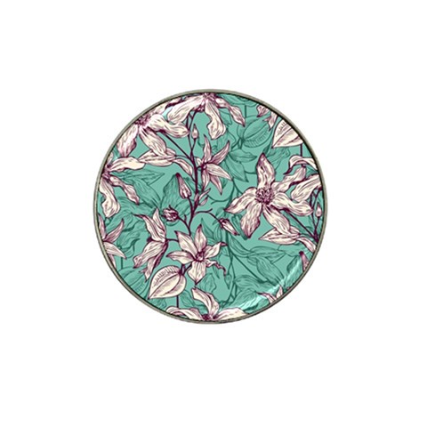 Vintage Floral Pattern Hat Clip Ball Marker (10 pack) from ArtsNow.com Front