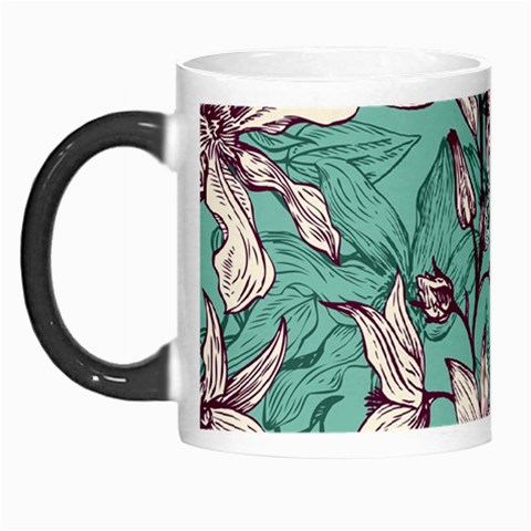 Vintage Floral Pattern Morph Mugs from ArtsNow.com Left