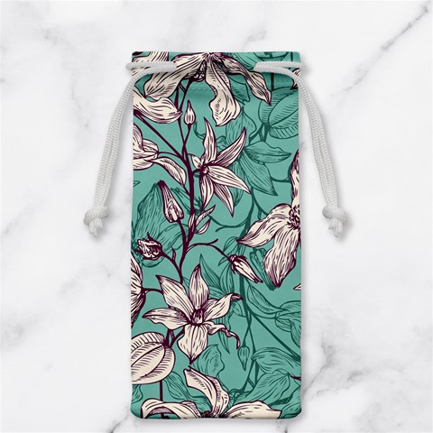 Vintage Floral Pattern Jewelry Bag from ArtsNow.com Front