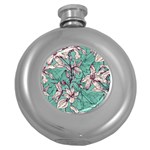 Vintage Floral Pattern Round Hip Flask (5 oz)