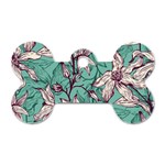 Vintage Floral Pattern Dog Tag Bone (One Side)